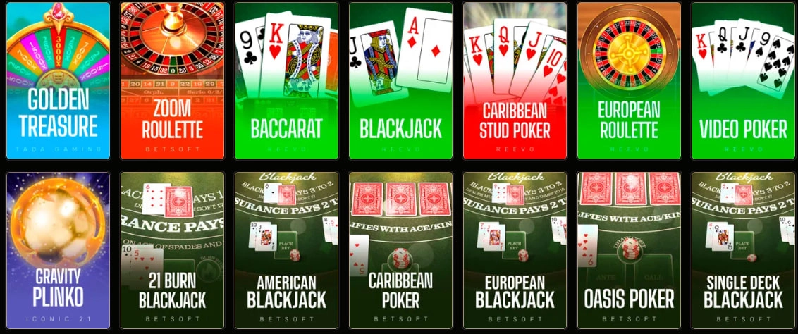 atefia casino table games